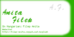 anita filep business card